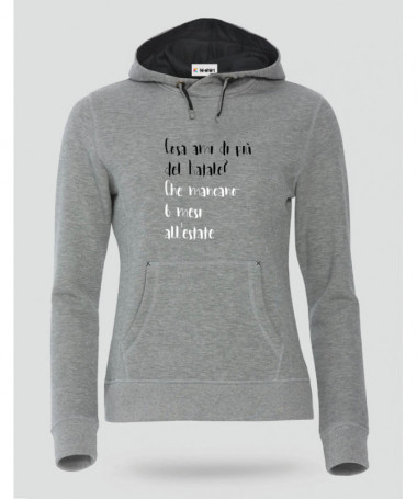 Cosa ami del Natale Felpa Premium con cappuccio Donna