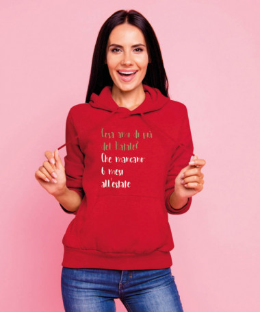 Cosa ami del Natale Felpa Premium con cappuccio Donna
