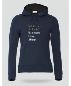 Cosa ami del Natale Felpa Premium con cappuccio Donna