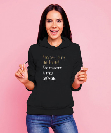 Cosa ami del Natale Felpa Premium con cappuccio Donna