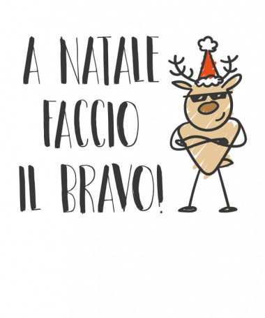 Natale faccio il bravo T-shirt Scollo V