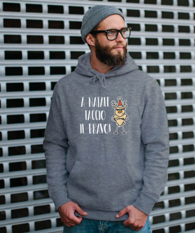 Natale faccio il bravo Felpa Premium con cappuccio Uomo