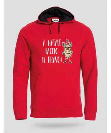 Natale faccio il bravo Felpa Premium con cappuccio Uomo