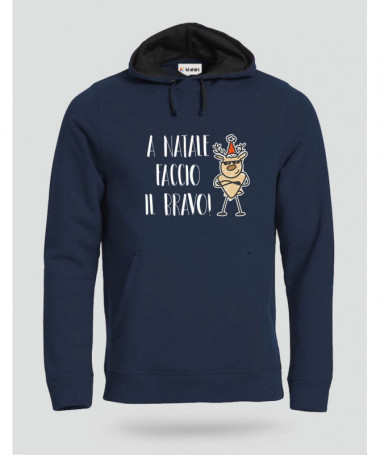 Natale faccio il bravo Felpa Premium con cappuccio Uomo