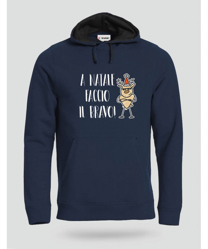 Natale faccio il bravo Felpa Premium con cappuccio Uomo