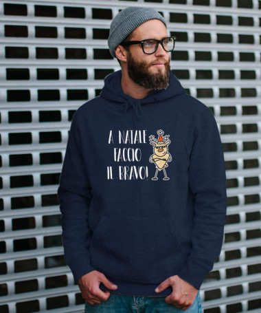 Natale faccio il bravo Felpa Premium con cappuccio Uomo