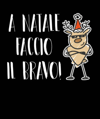 Natale faccio il bravo Felpa Premium con cappuccio Uomo