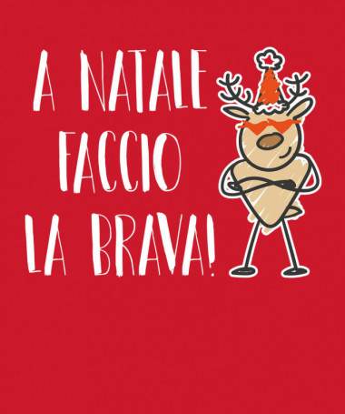 Natale faccio il bravo Felpa Premium con cappuccio Donna