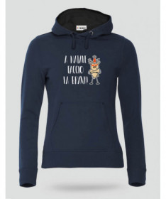 Natale faccio il bravo Felpa Premium con cappuccio Donna