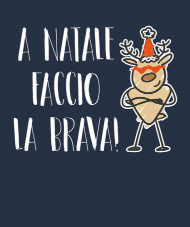 Natale faccio il bravo Felpa Premium con cappuccio Donna