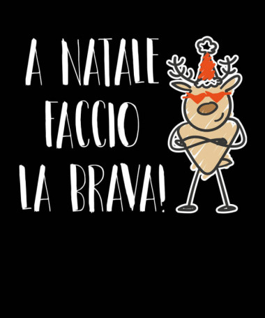 Natale faccio il bravo Felpa Premium con cappuccio Donna