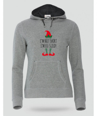 Elfo Babbo Natale Felpa Premium con cappuccio Donna