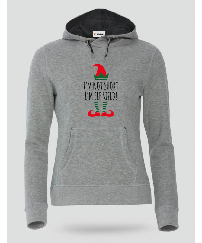 Elfo Babbo Natale Felpa Premium con cappuccio Donna