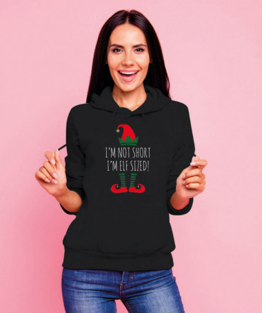 Elfo Babbo Natale Felpa Premium con cappuccio Donna