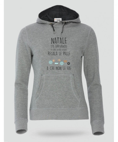 Palle di Natale Felpa Premium con cappuccio Donna