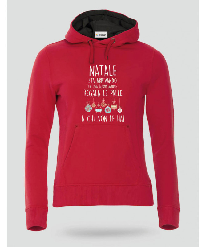 Palle di Natale Felpa Premium con cappuccio Donna