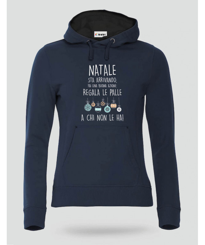 Palle di Natale Felpa Premium con cappuccio Donna