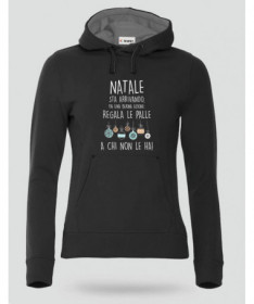 Palle di Natale Felpa Premium con cappuccio Donna