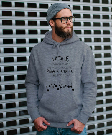 Regala le Palle di Natale Felpa Premium con cappuccio Uomo