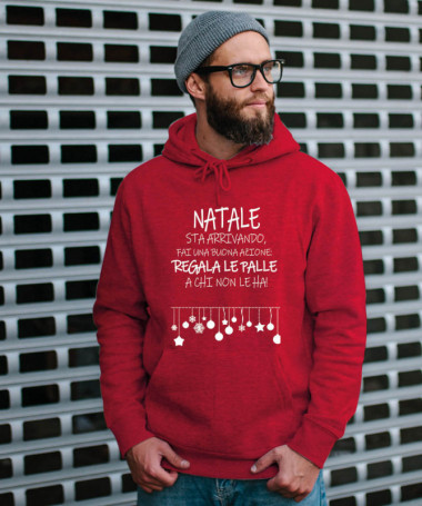 Regala le Palle di Natale Felpa Premium con cappuccio Uomo