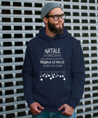 Regala le Palle di Natale Felpa Premium con cappuccio Uomo