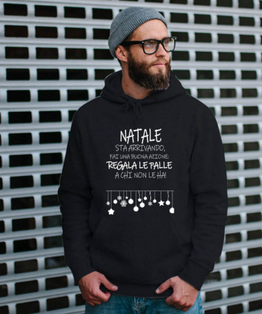 Regala le Palle di Natale Felpa Premium con cappuccio Uomo