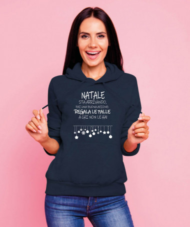 Regala le Palle di Natale Felpa Premium con cappuccio Donna