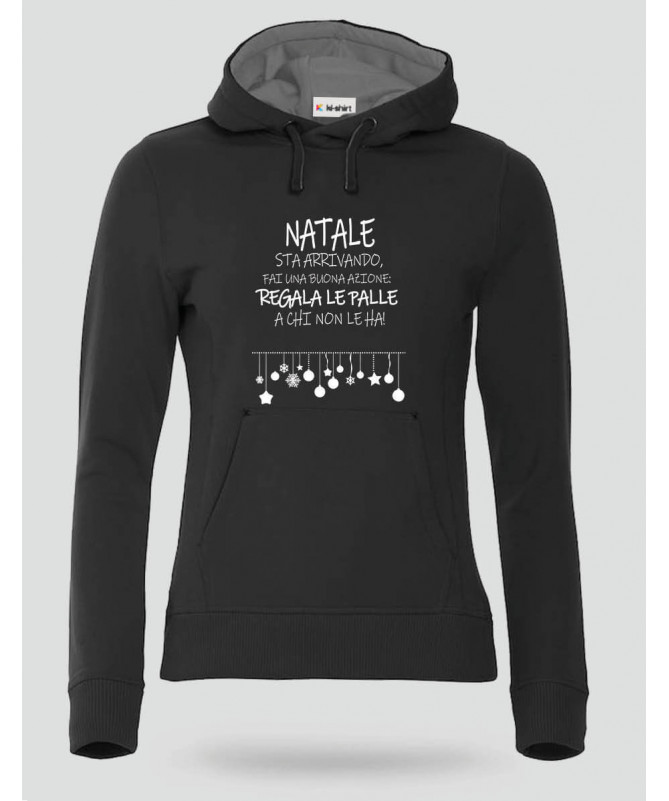 Regala le Palle di Natale Felpa Premium con cappuccio Donna