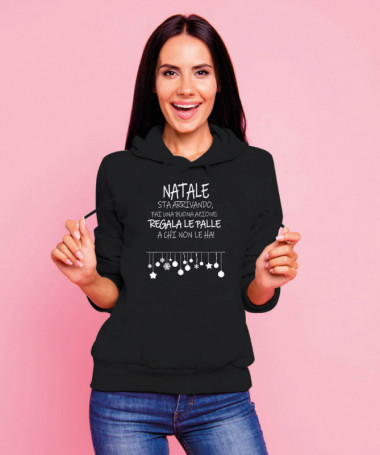 Regala le Palle di Natale Felpa Premium con cappuccio Donna