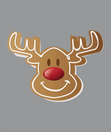 Natale con Renna biscotto Felpa Premium con cappuccio Uomo