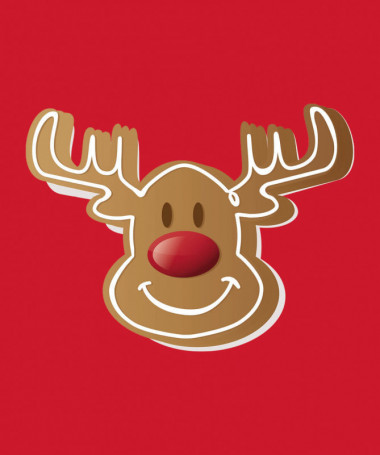 Natale con Renna biscotto Felpa Premium con cappuccio Uomo