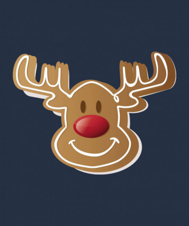 Natale con Renna biscotto Felpa Premium con cappuccio Donna