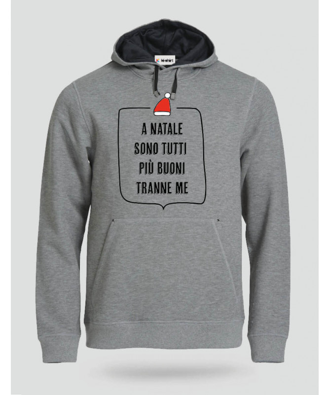 Natale tutti più buoni Felpa Premium con cappuccio Uomo