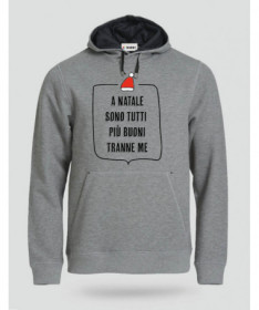 Natale tutti più buoni Felpa Premium con cappuccio Uomo