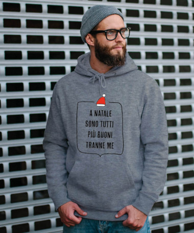 Natale tutti più buoni Felpa Premium con cappuccio Uomo