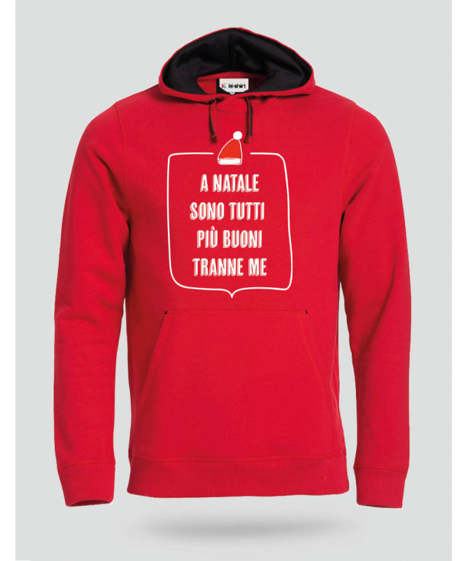 Natale tutti più buoni Felpa Premium con cappuccio Uomo