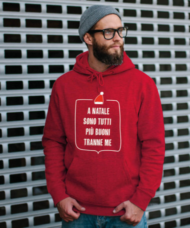 Natale tutti più buoni Felpa Premium con cappuccio Uomo