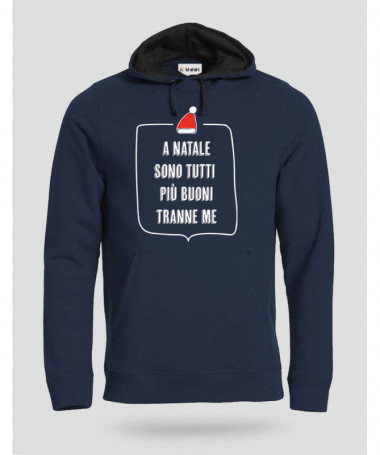 Natale tutti più buoni Felpa Premium con cappuccio Uomo