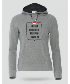 Natale tutti più buoni Felpa Premium con cappuccio Donna