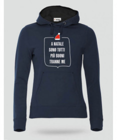 Natale tutti più buoni Felpa Premium con cappuccio Donna