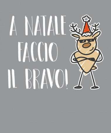 ki-shirt.com Natale faccio il bravo T-shirt Scollo V