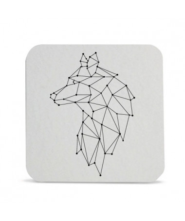 Sottobicchiere Lupo Astratto