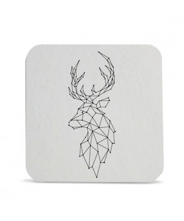 Sottobicchiere Renna Natale Astratto