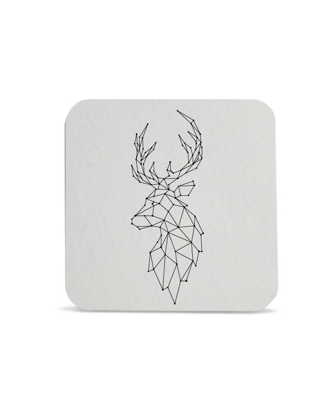 Sottobicchiere Renna Natale Astratto