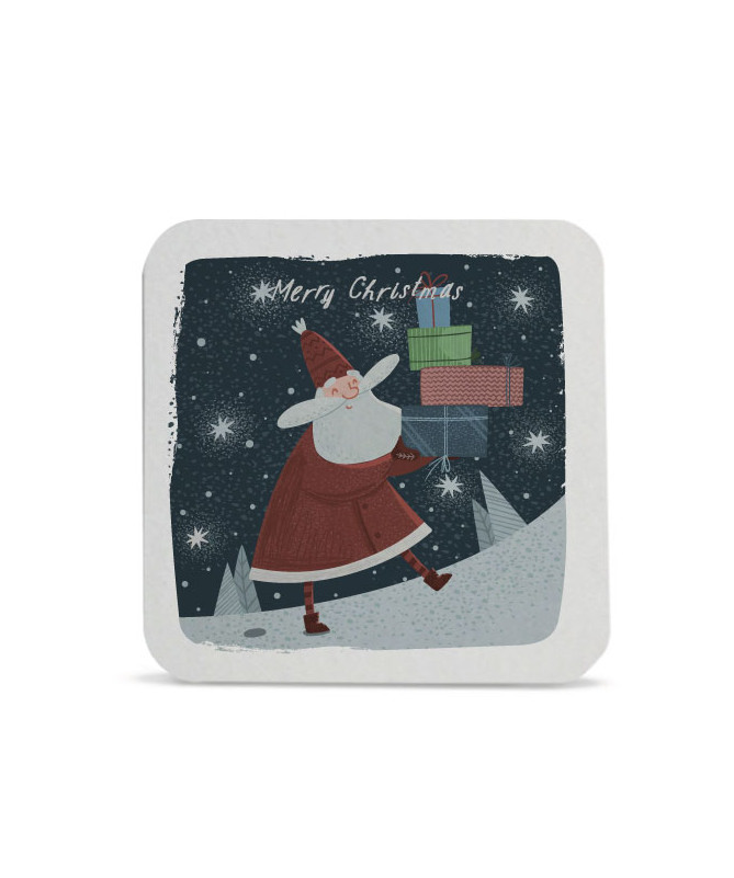 Sottobicchiere Illiustrazione Babbo Natale