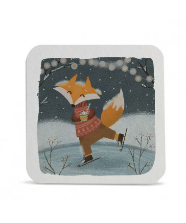 Sottobicchiere Illiustrazione Volpe