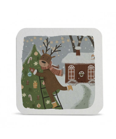 Sottobicchiere Illiustrazione Renna