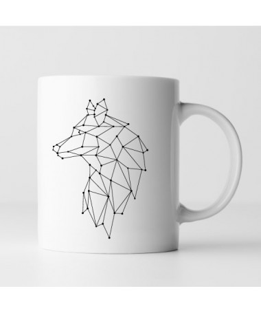 Tazza Lupo Astratto