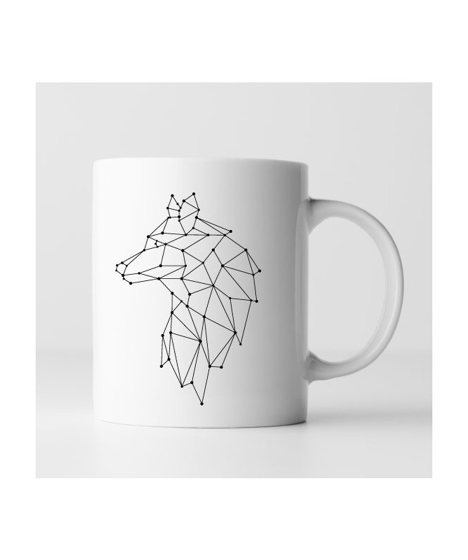 Tazza Lupo Astratto