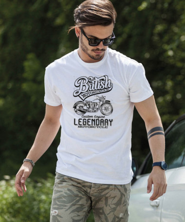 British motorcycle T-shirt Basic Uomo